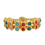 Multi-Round Kundan Bracelet - Kundan Bracelet - Handmade Bracelet - Danish Jewellers® 