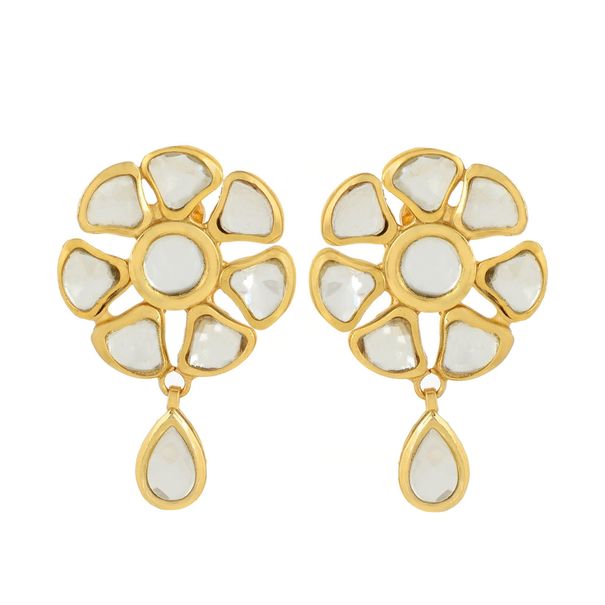 Handcrafted Earrings - Kundan Meena Earrings - Indian Earrings - Danish Jewellers® 