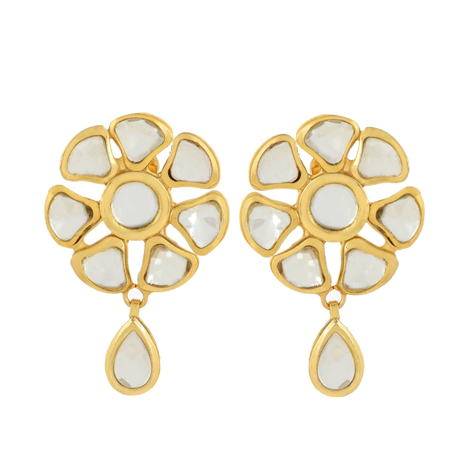 Handcrafted Earrings - Kundan Meena Earrings - Indian Earrings - Danish Jewellers® 
