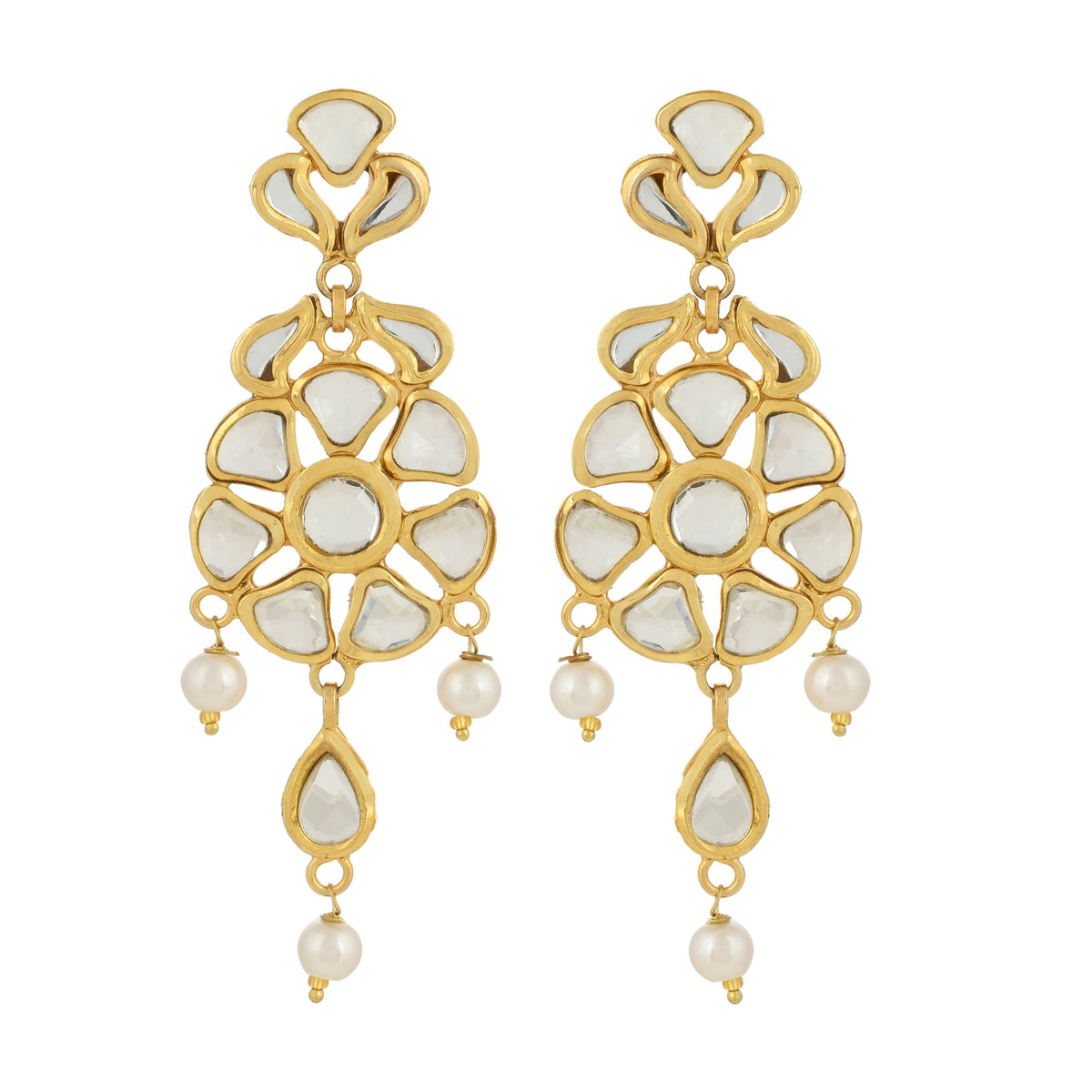 Precious Kundan Earrings - Dazzling Earrings - Kundan Earrings - Danish Jewellers® 