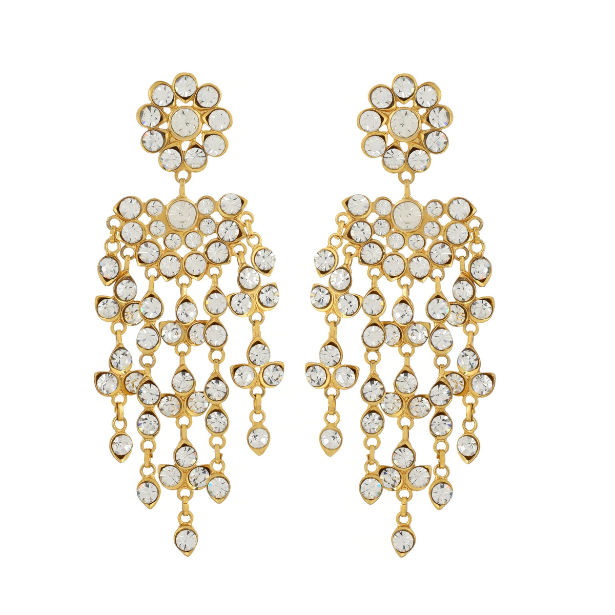 22K Gold Plated Earrings - Semi-Precious Stones Earrings - Kundan Earrings - Danish Jewellers® 