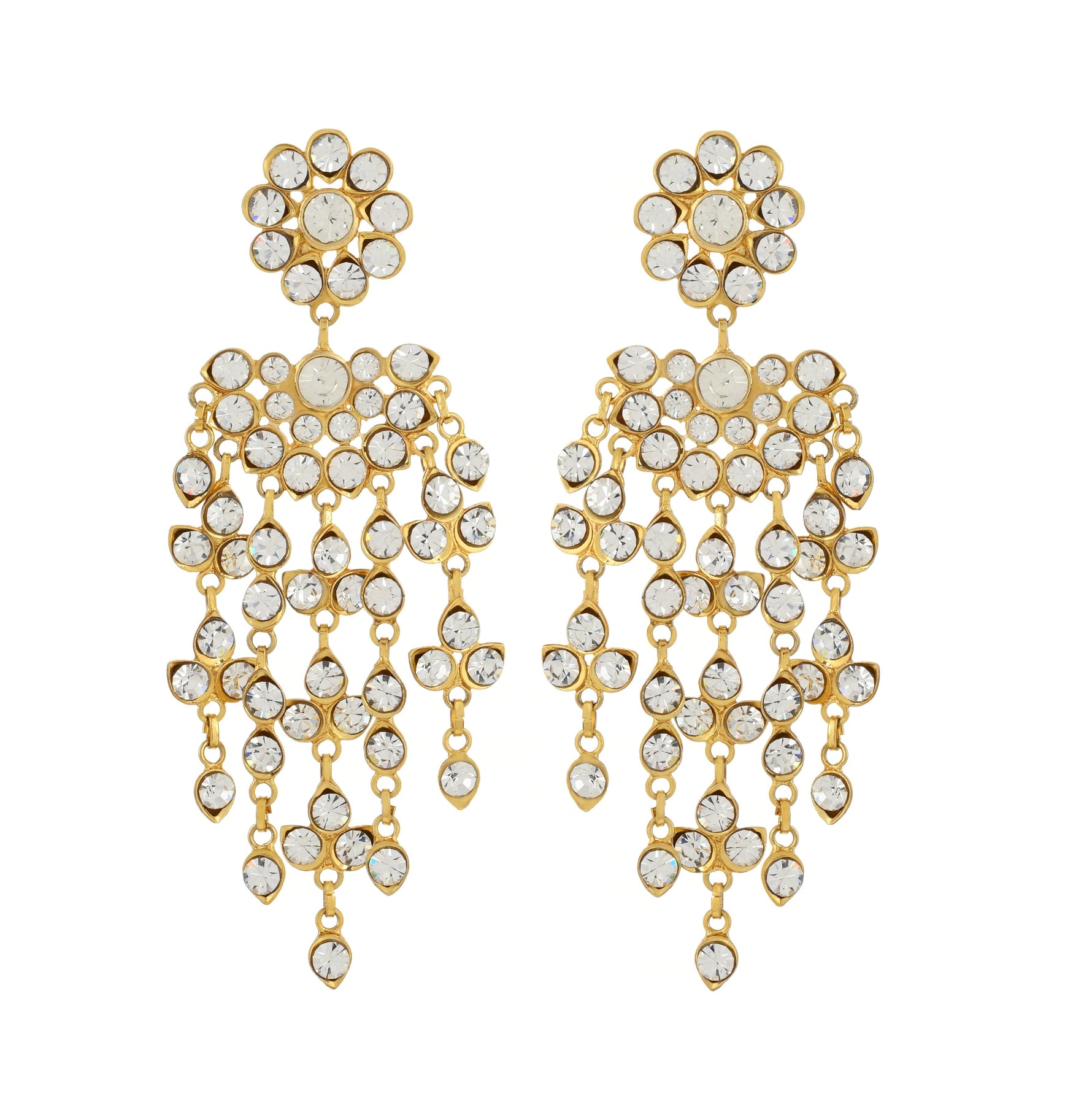 22K Gold Plated Earrings - Semi-Precious Stones Earrings - Kundan Earrings - Danish Jewellers® 