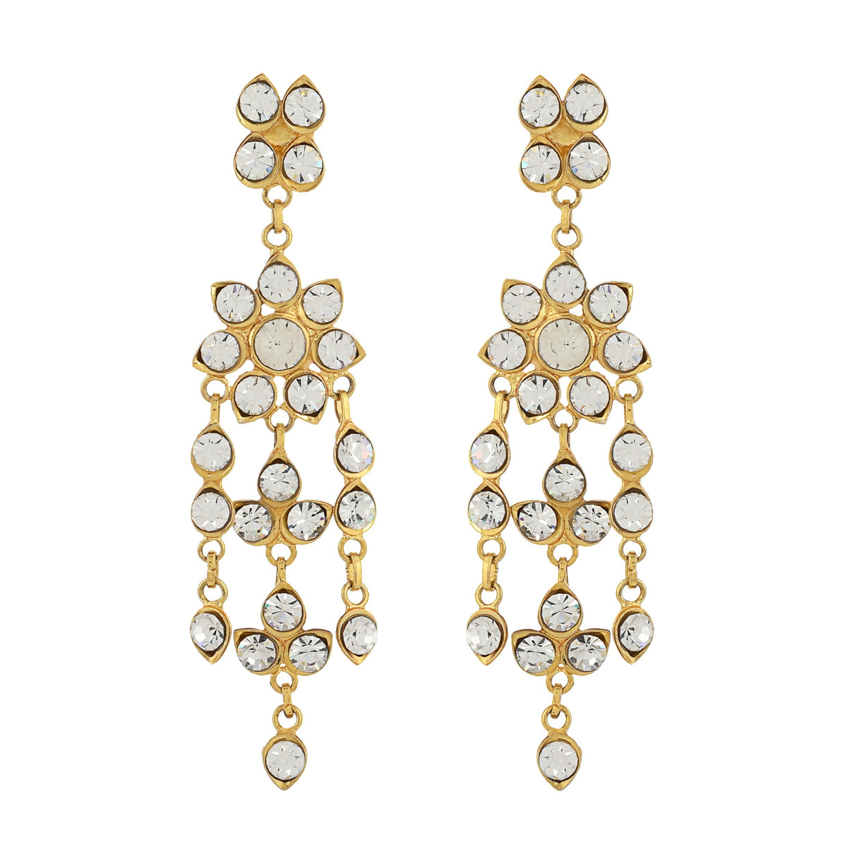 Timelessness Kundan Earrings - Indian Kundan Earrings - 22K Gold Plated - Danish Jewellers® 
