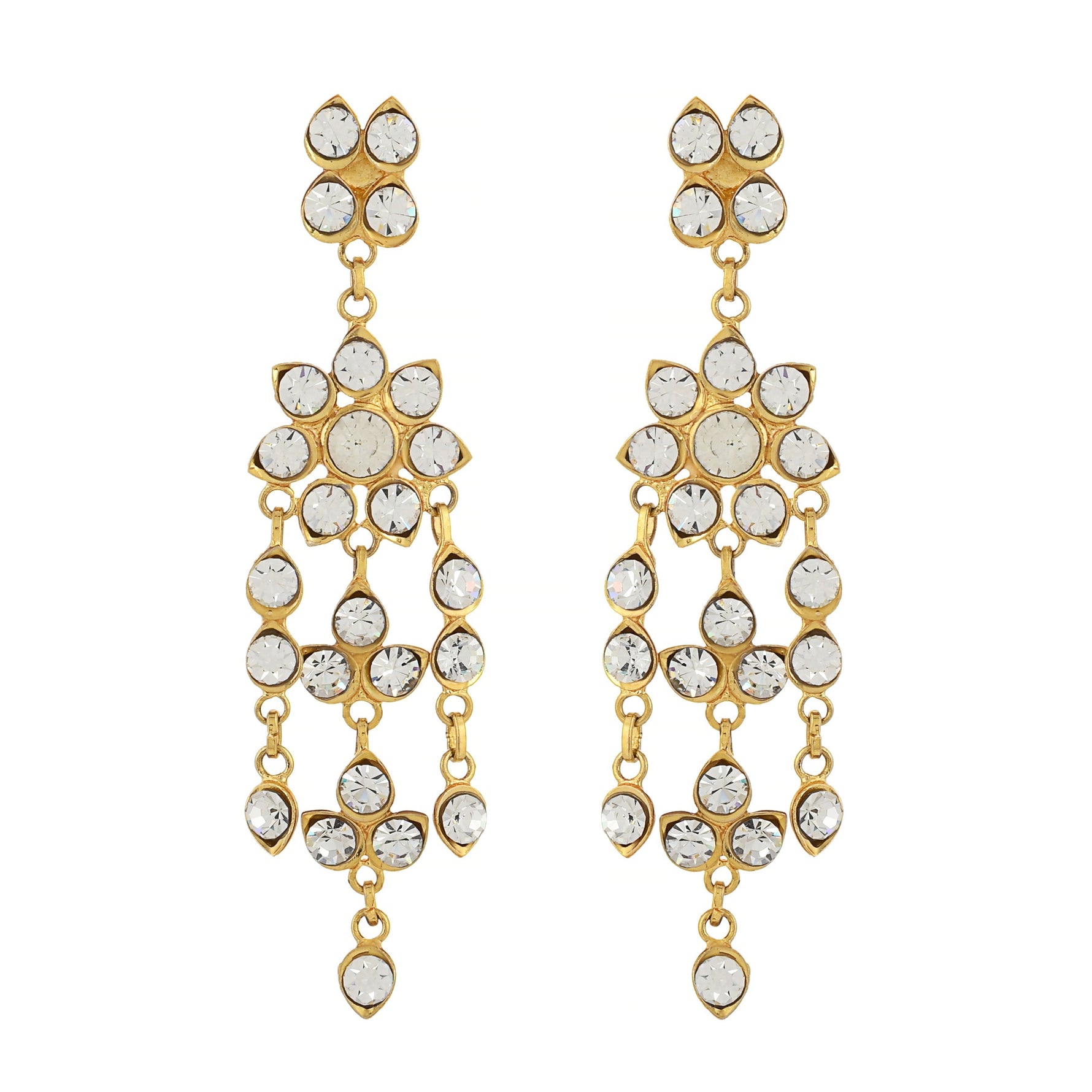 Timelessness Kundan Earrings - Indian Kundan Earrings - 22K Gold Plated - Danish Jewellers® 