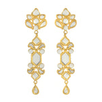 22K Gold Plated Kundan Earrings - Indian Kundan Earrings - Dangle Earrings - Danish Jewellers® 