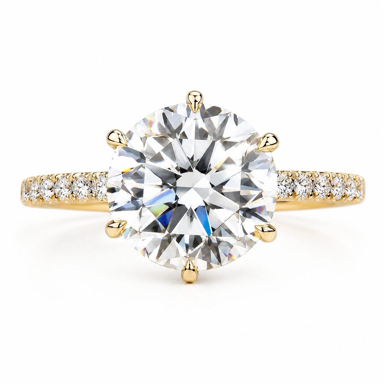 Lab-Grown Round Diamond Band Engagement Ring | IGI Certified | Lab Grown Diamond