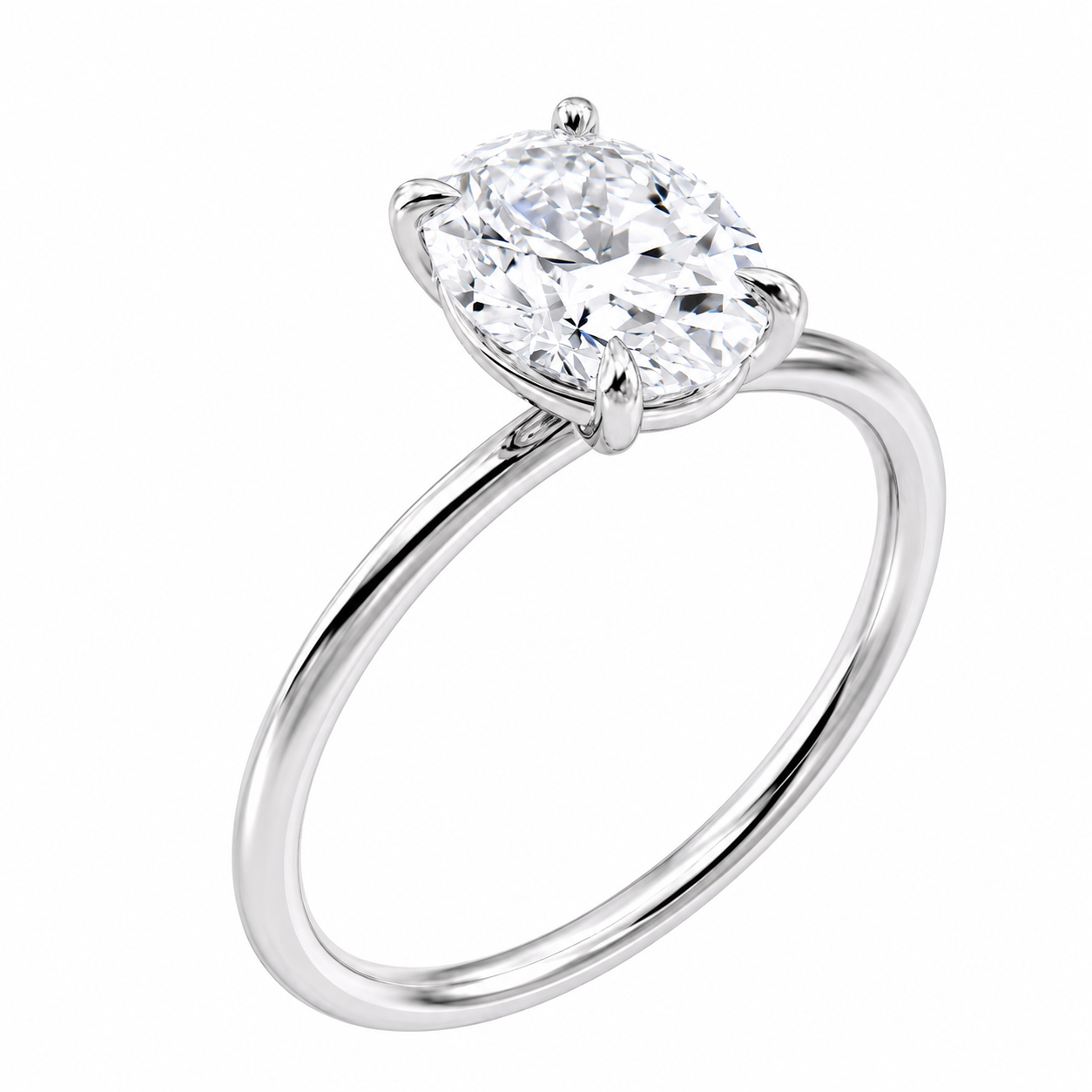 Oval Lab-Grown Solitaire Engagement Ring | IGI Certified | Lab Grown Diamond
