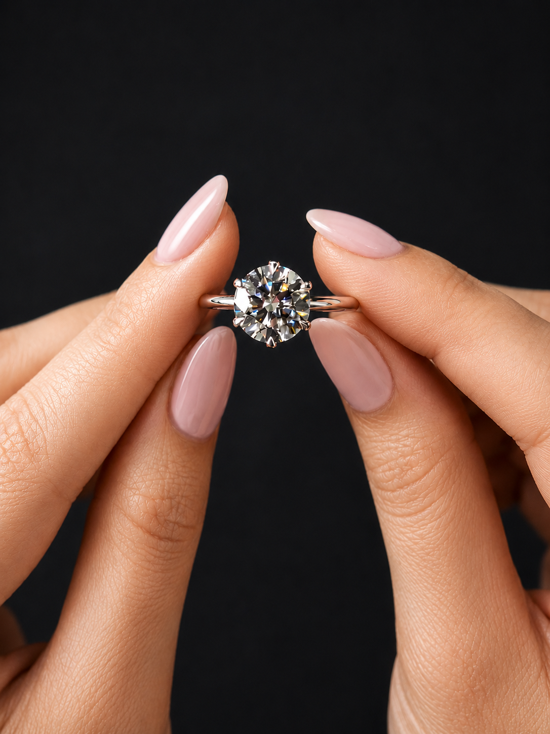 Lab Grown Round Diamond Engagement Ring | Six-Prong Solitaire | IGI Certified | Lab Grown Diamond