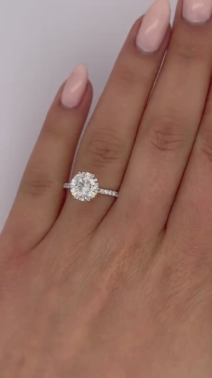 Round Lab-Grown Diamond Solitaire Engagement Ring